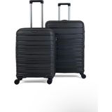 Saddlebag Karbon Pp Seyahat Valizi Horizon Serisi Kırılmaz Bavul, Orta Boy&büyük Boy - Siyah