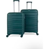 Saddlebag Karbon Pp Seyahat Valizi Horizon Serisi Kırılmaz Bavul, Orta Boy&Büyük Boy - Zümrüt Yeşili