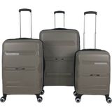 Saddlebag Lucas Pp Kırılmaz Silikon Valiz 3'lü Set - Platin