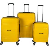 Saddlebag Lucas Pp Kırılmaz Silikon Valiz 3'lü Set - Sarı