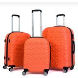 Saddlebag Piramit Desen Abs Seyahat Valizi, Canyon Serisi, 3'lü Set - Somon