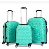 Saddlebag Piramit Desen Abs Seyahat Valizi, Canyon Serisi, 3'lü Set - Su Yeşili