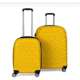 Saddlebag Piramit Desen Abs Seyahat Valizi, Canyon Serisi, Kabin Boy&büyük Boy - Sarı