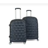 Saddlebag Piramit Desen Abs Seyahat Valizi, Canyon Serisi, Orta Boy&büyük Boy - Siyah