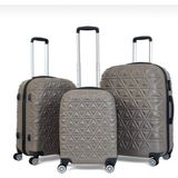 Saddlebag Piramit Desen Abs Seyahat Valizi, Canyon Serisi, Taş-3'lü Set