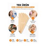 Sade Ahşap Dil Çubuğu 50 Adet | Tek Kullanımlık Abeslang | Medikal, Ağda Ve Hobi Kullanımı
