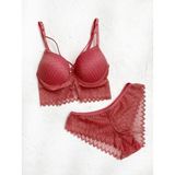 Sade Büstiyer İç Çamaşır Takım Dolgulu Sütyen Ve Külot İkili Set Gül Kurusu 80