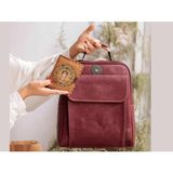 Sade Desen Unisex Bordo Çanta, Frida Hardal Cüzdan Hem Sırt Hem Capraz Hem Elde Etnik Bohem Style Kombın