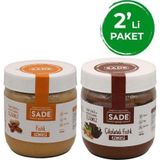 Sade Gurme %100 Yer Fıstığı Ezmesi 360G Ve Çikolatalı Fıstık Ezmesi 360G