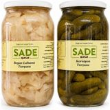 Sade Gurme LAHANA VE KORNİŞON TURŞU 2'Lİ PAKET - 2 kg