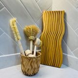 Sade Hediye Bambu Dalgalı Model Altlık / Kesme ve Sunum Tahtası / Sunumluk - Ahşap