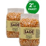 Sade Organik Cin Mısır 2X500 gr Türkiye Menşeli Glütensiz Özellikli Sağlıklı Bakliyat