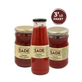 Sade Organik Domates & Biber Salçası Ve Domates Püresi