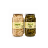 Sade Organik Lahana ve Kornişon Turşu 2x1000 g. 2'li Paket