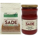Sade Organik Pilavlık Bulgur 500 Gr & Domates Salçası 650 Gr