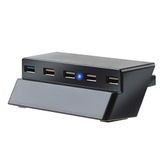 Sadece PS4 Slim için 5 Bağlantı Noktalı USB HUB, VSEER USB 3.0/2.0 Yüksek Hızlı Şarj Kontrol Cihazı Ayırıcı Genişletici Playstation 4 Slim için