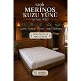 sadevia yün Merinos Kuzu Yünü Yatak Pedi – Yatak Koruyucu Şilte %100 Doğal Merinos Yünü