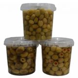 Sadıcım 650 gr Kırma + 600 gr Izgara + Biberli 650 gr Pet Kavanoz Yeşil Zeytin
