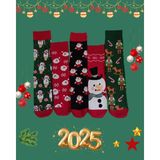 Sadık Unisex Noel ve Yılbaşı Temalı Çorap Seti 5'li Paket - Renkli - Standart