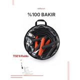 Saf Bakır (Belgeli) Akü Takviye Kablosu-2,5 M