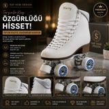 Saf Hobi Haroy Premium Quad Paten – Şıklık, Konfor ve Kalite Bir Arada 🛼✨ - Beyaz - 39