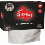 Saf Kağıt Reference El Yüz Havlusu 2 Katlı 100'LÜ x 24 Paket Siyah