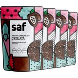 Saf Nutrition Amarantlı Pirinç Patlaklı Çikolata 40 gr x 4 Gluten İçermeyen Sade Alternatif - 160 gr