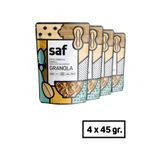 Saf Nutrition Fıstık Ezmeli & Fındıklı Granola, 45gr x 4