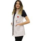Safa Forma Gömlek Yaka Kadın Kısa Boy - Kolsuz Doktor Önlüğü , Öğretmen Önlüğü , Hastane Forması , Beyaz Önlük