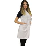 Safa Forma Gömlek Yaka Kadın Orta Boy - Kolsuz Doktor Önlüğü , Öğretmen Önlüğü , Hastane Forması , Beyaz Önlük - XL