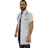 Safa Forma Hakim Yaka Erkek Doktor Önlüğü , Hemşir , Öğretmen , Lab Eczacı Laboratuvar Önlüğü , Beyaz Önlük - XL