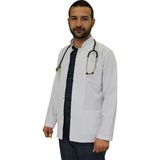 Safa Forma Hakim Yaka Erkek Doktor Önlüğü , Hemşir , Öğretmen , Lab Eczacı Laboratuvar Önlüğü , Beyaz Önlük - XS
