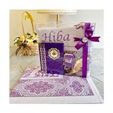 Safa Gift Kadife Yasin ve İnci Tesbih ile Zikirmatikli Kişiye Özel Seccade 110 x 70 cm Pamuklu Mor