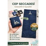 Safa Gift Kaliteli Taşınabilir Ergonomik Cep Boy Seccade, Fermuarlı Portatif Cep Seccadesi,Seyahat Boy Seccade