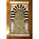 Safa Gift Ravza Desenli Lüks Seccade Medine Esintili Yumuşak Halı Kaymaz Taban - 110 x 70 cm