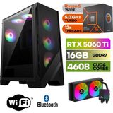 Şafak-Gaming Pc Ddr5-Rtx 5060Tİ 16GB -Ryzen 5 7500F – 32 GB Ddr5 Ram – 1 Tb M.2 SSD 5000 4000 – 240MM Sıvı Sogutma -Windows 11 Pro - 32GBRAM