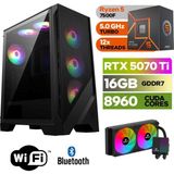 Şafak-Gaming Pc Ddr5-Rtx 5070Tİ 16GB -Ryzen 5 7500F – 32 GB Ddr5 Ram – 1 Tb M.2 SSD 5000 4000 – 240MM Sıvı Sogutma -Windows 11 Pro - 32GBRAM