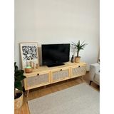 Şafak Mobilya Ahşap Doğal Hazeran Detaylı Naturel Çam Model Tv Ünitesi