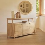 Şafak Mobilya Pola natural model masif ahşap büfe, konsol - 160x85 - Ahşap Rengi