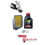 ŞAFAK MOTOSİKLET TVS JÜPİTER 110 HAVA FİLTRESİ YAĞ TAPASI BAKIM SETİ MOTUL