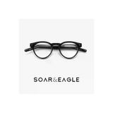 Safari 100202 Vintage Tarz Siyah Çerçeve Gözlük – Unisex Retro Model