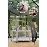 Safari Çocuk-Bebek Oyun Parkı-Çadırı +50 Uv Korumalı, Kolay Kurulum, Alüminyum Sağlam Gövde, Tse-Ce - Gri
