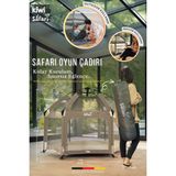 Safari Çocuk-Bebek Oyun Parkı-Çadırı +50 Uv Korumalı, Kolay Kurulum, Alüminyum Sağlam Gövde, Tse-Ce - Latte