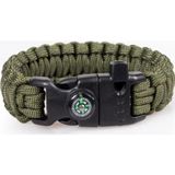 Safari Haki Renk Paracord Pusulalı Bileklik