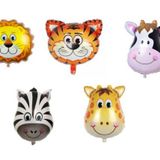 Safari Hayvanları Folyo Balon - 5'li