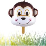Safari Kafa Maymun Folyo Balon 55 cm - 22 Inç - Renkli