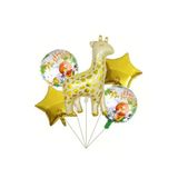 Safari Konsept Zürafa Balon Set Zürafa Konsept Balon Buketi Giraffe Balloon Doğum Günü Balon Set
