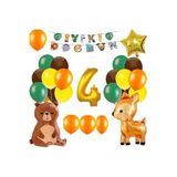 Safari Temali Doğum Günü Yaş Balon Zincir Set, 4