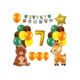 Safari Temali Doğum Günü Yaş Balon Zincir Set, 7