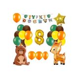 Safari Temali Doğum Günü Yaş Balon Zincir Set, 8